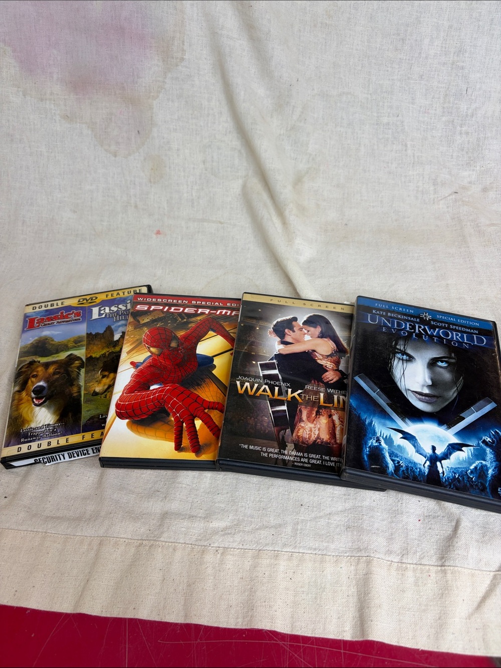 Lot of 4 DVD Movies - Assorted Titles (Black, Blue, Red, Brown Covers)